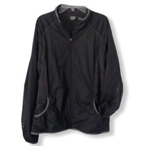 Xersion Black Mesh Athleisure Athletic Running Jacket Womens Size Medium